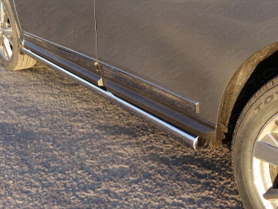 Пороги труба 76 мм ТСС для Nissan Pathfinder 2014-2021